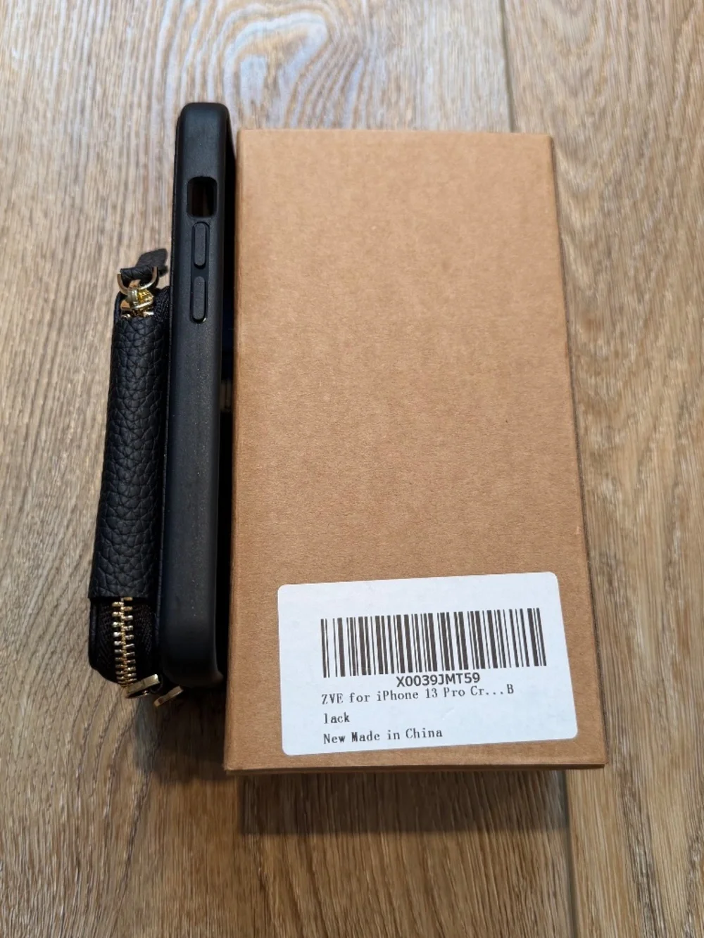 ZVE Crossbody Wallet Phone Case iPhone 13 Pro Black NIB, RFID